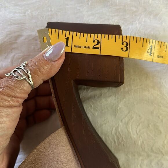 Bionatura Italian Shoes Slides Sandals Tan Leather Wood Size 9.5 or 41 - Picture 10 of 11